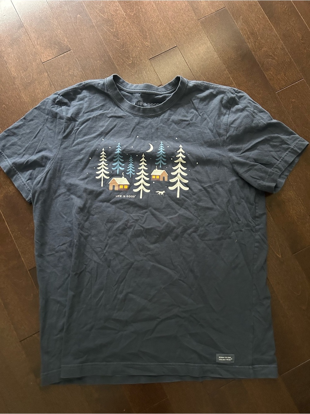 Women’s Life is Good Outdoors Cabin Nature Scenery Crusher T Shirt